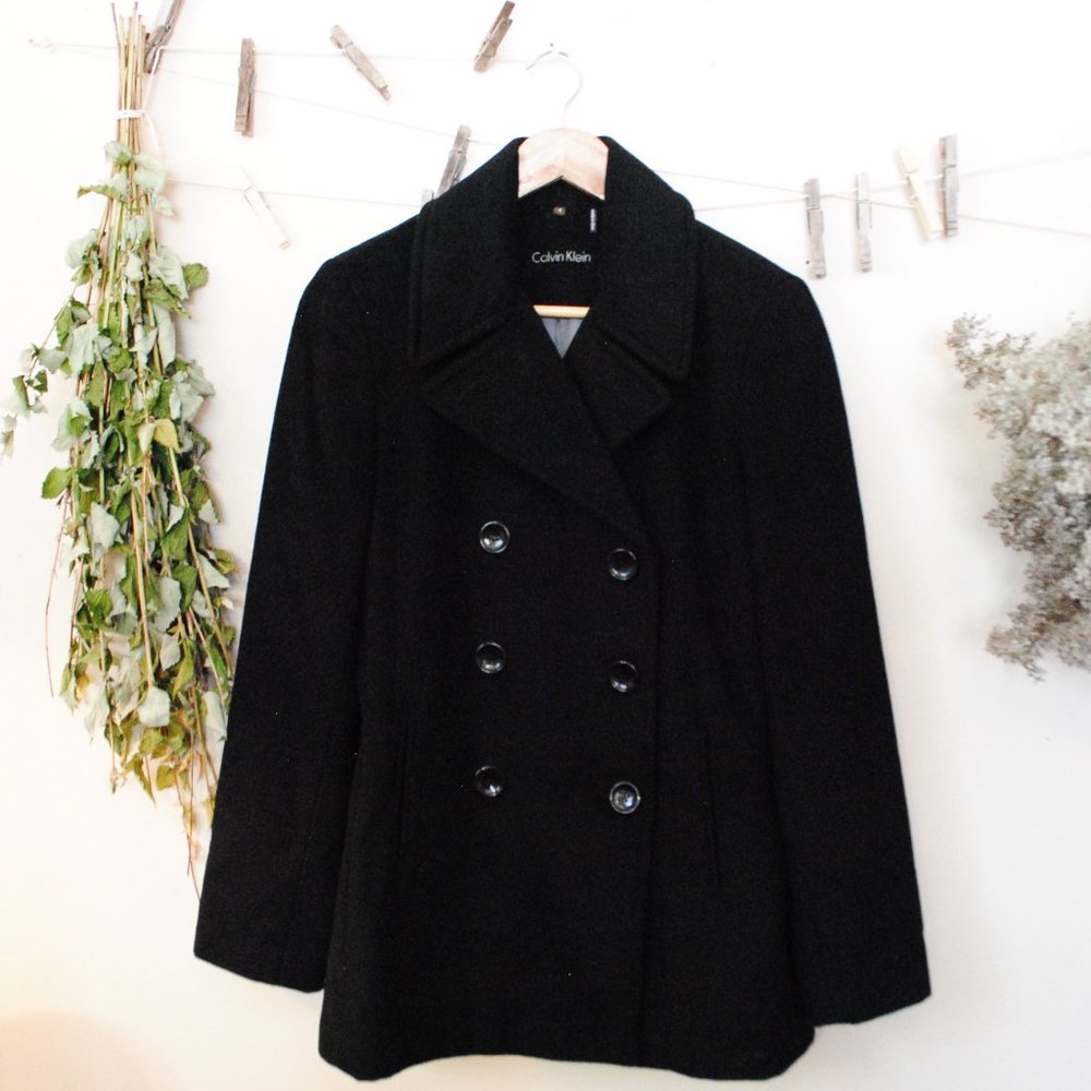 Like New Calvin Klein Wool Overcoat